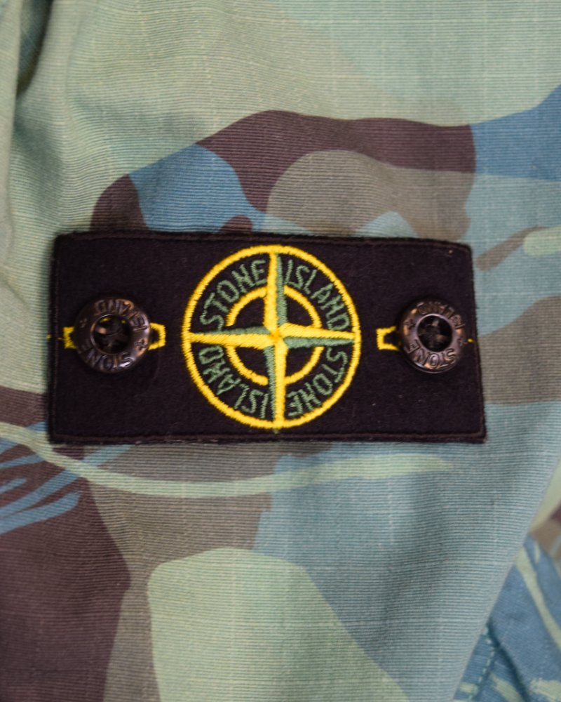 Stone Island Kids Jacket Green Camo back view