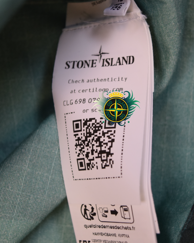 Stone Island Kids Jacket Green Camo detail view