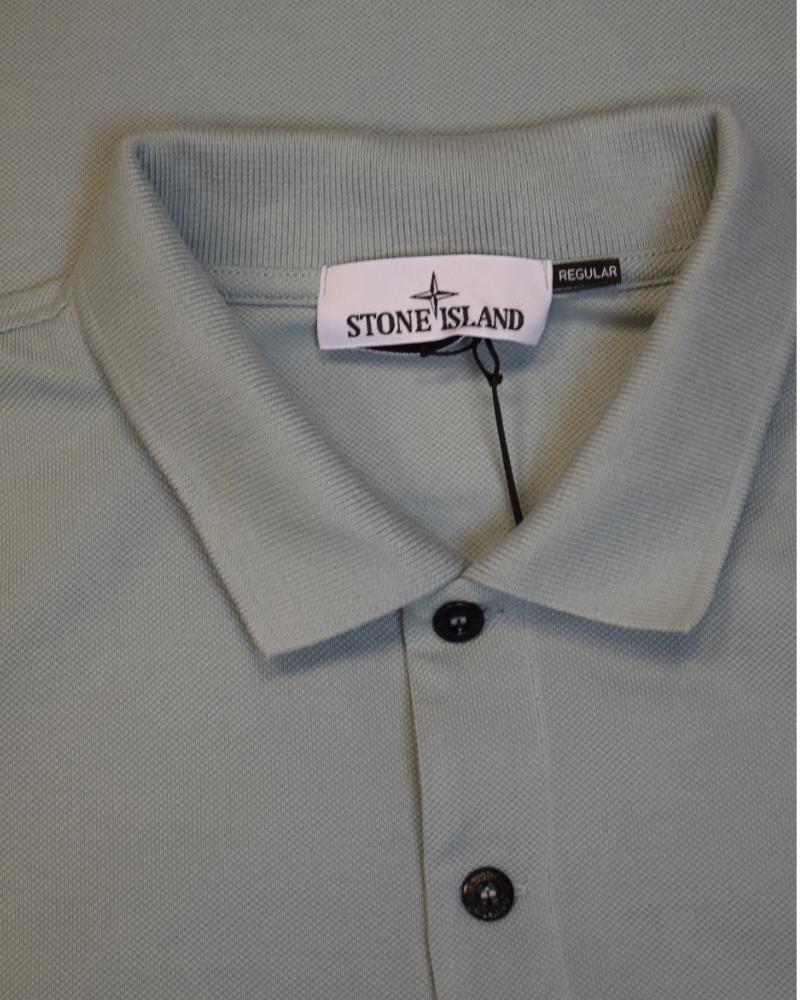 Stone Island Polo Shirt Light Blue detail view