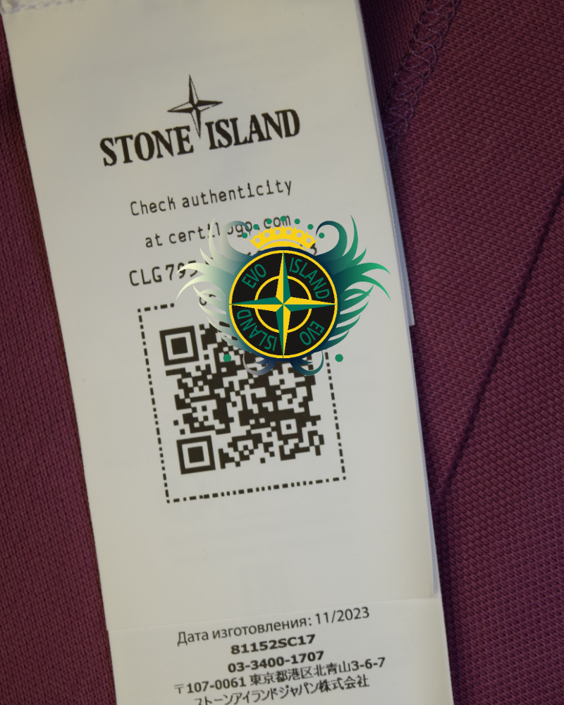 Stone Island Polo Shirt Purple detail view