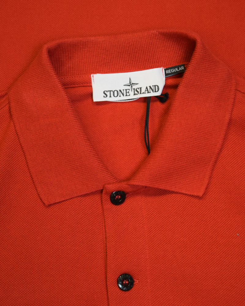 Stone Island Polo Shirt Red detail view