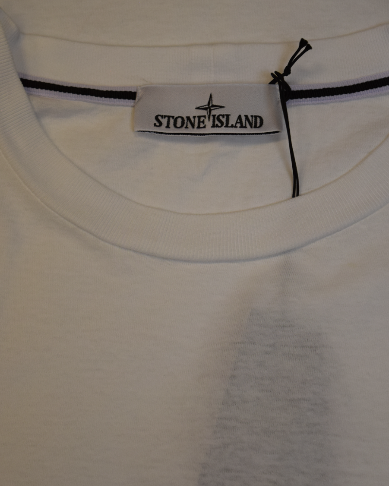 Stone Island Side Print T-Shirt White detail view