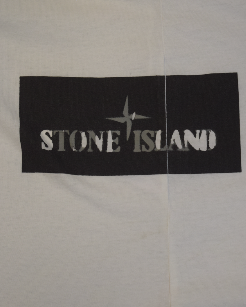 Stone Island Side Print T-Shirt White detail view
