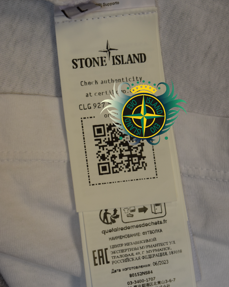 Stone Island Side Print T-Shirt White detail view