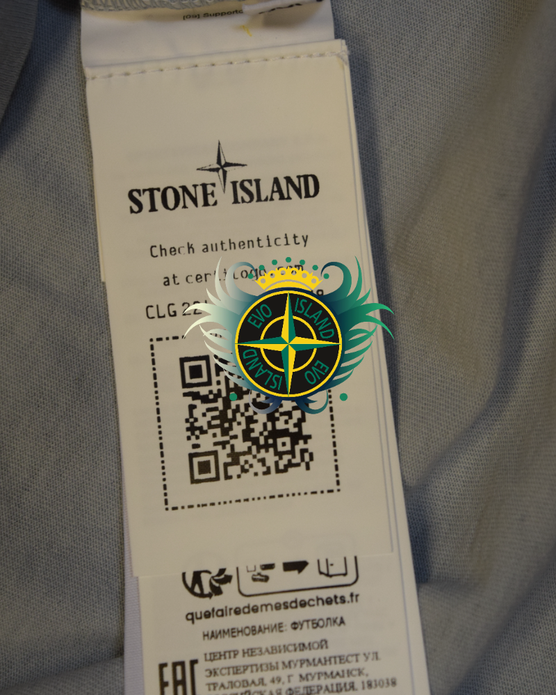 Stone Island Centre Print T-Shirt Blue detail view