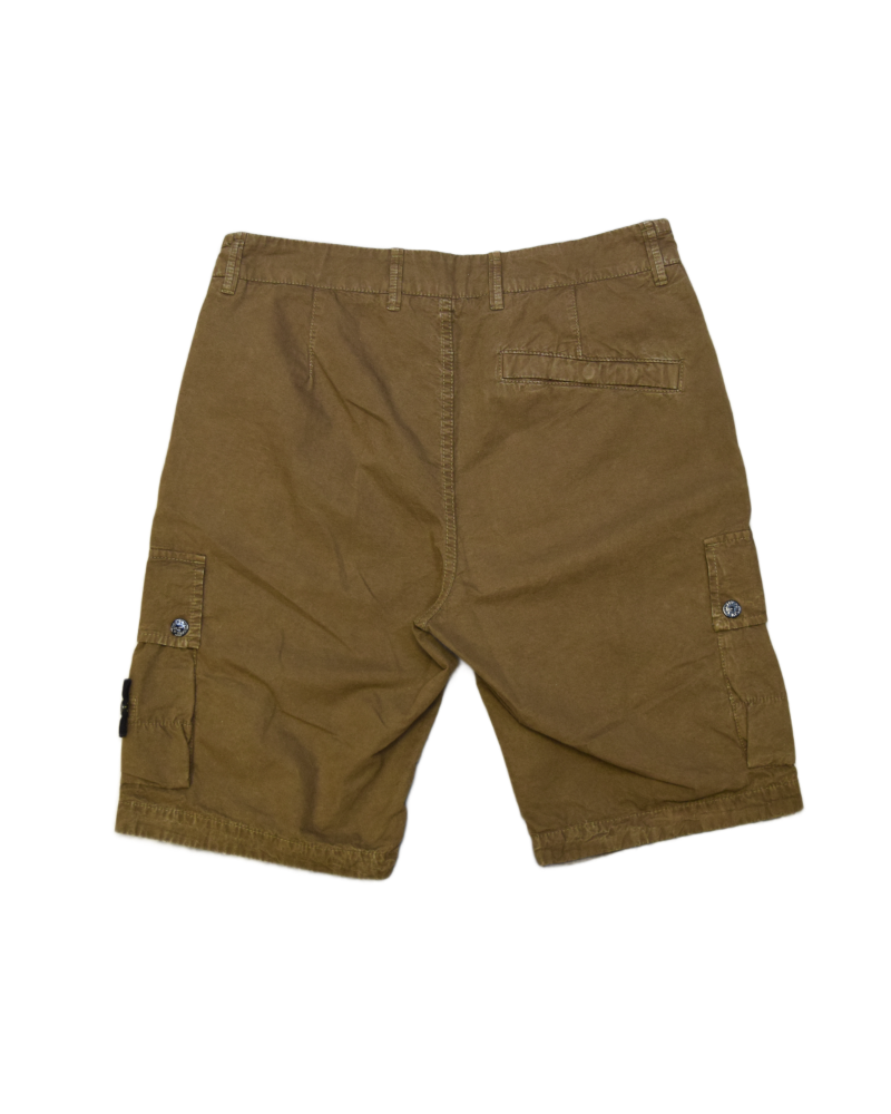 Stone Island Cargo Shorts Brown back view
