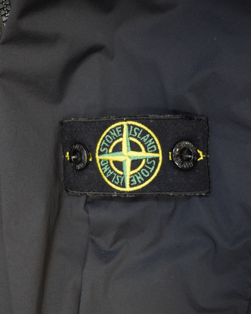 Stone Island kids skin touch jacket Black detail view