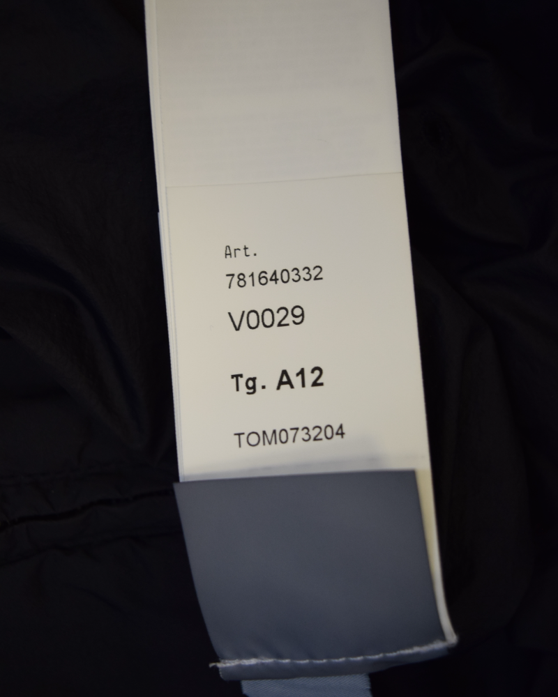 Stone Island kids skin touch jacket Black detail view