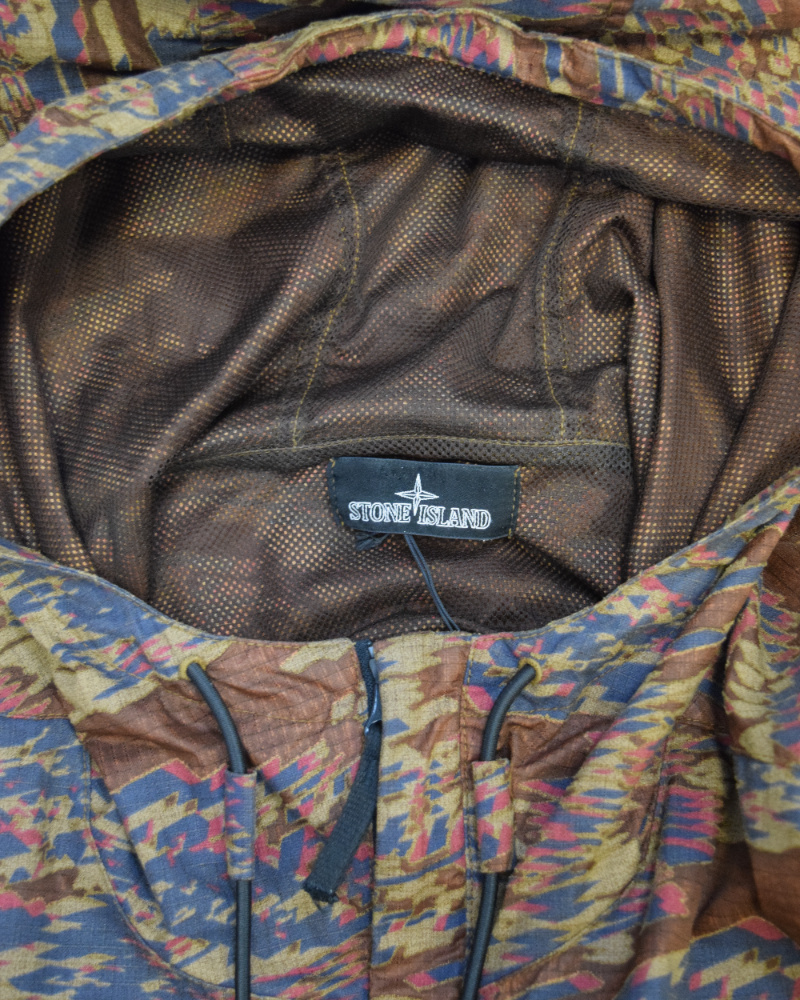 Stone Island Shadow Project DPM Ripstop Devore Camo Smock Brown Camo detail view