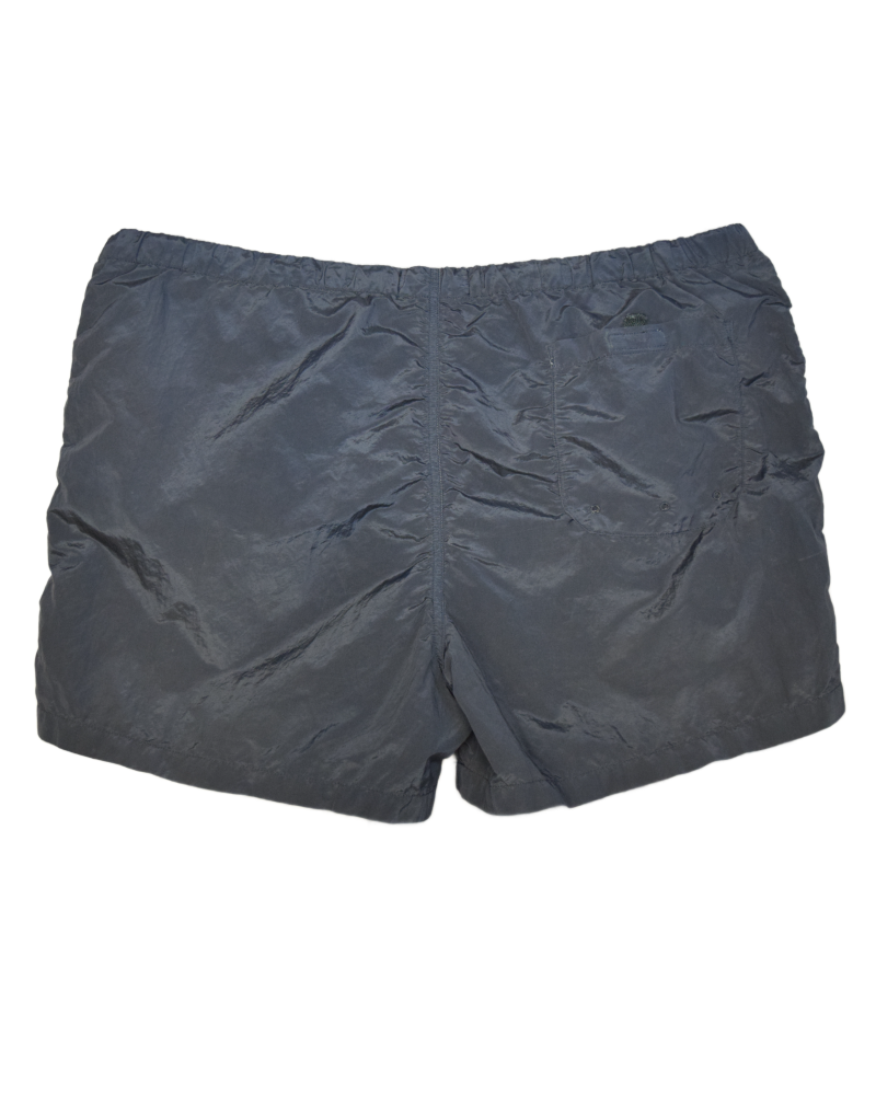 Stone Island Nylon Metal Patch Project Swim shorts Black back view