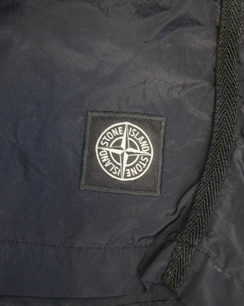 Stone Island Nylon Metal Patch Project Swim shorts Black detail view