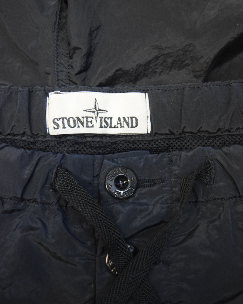 Stone Island Nylon Metal Patch Project Swim shorts Black detail view