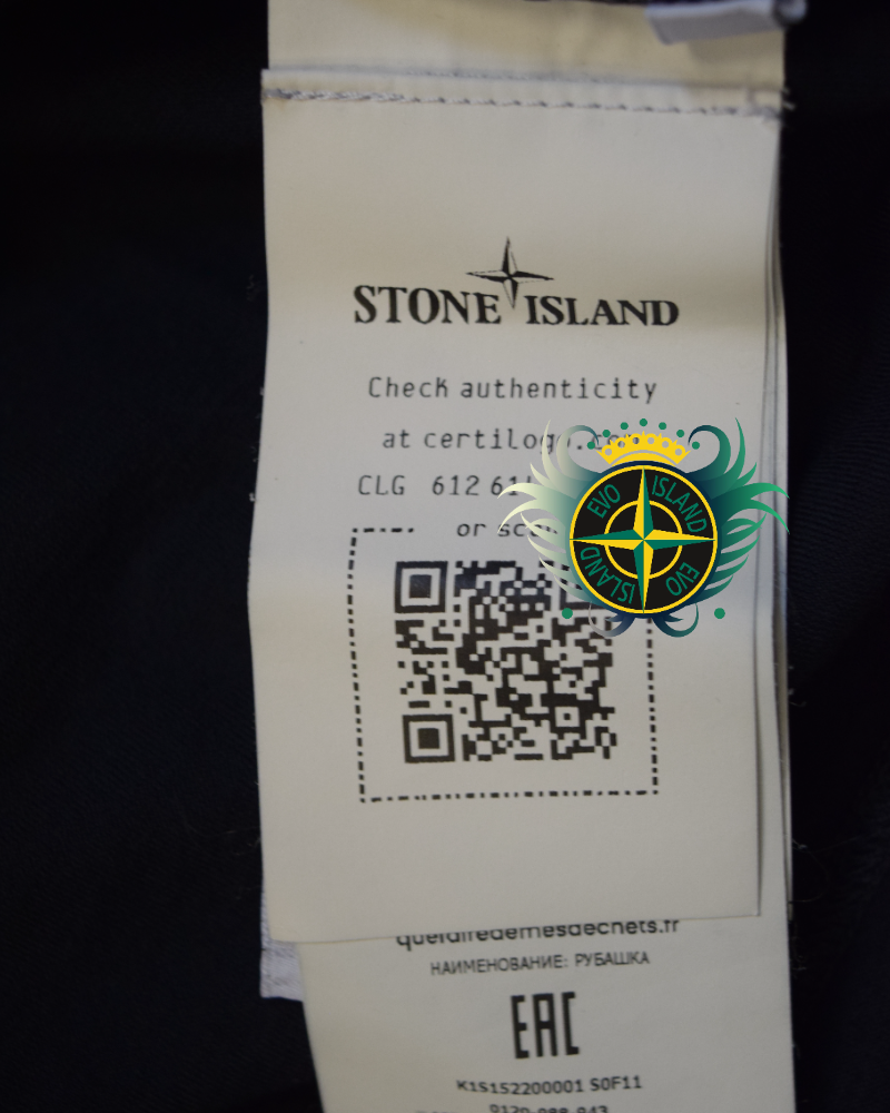 Stone Island Ghost Polo Shirt Navy Blue detail view