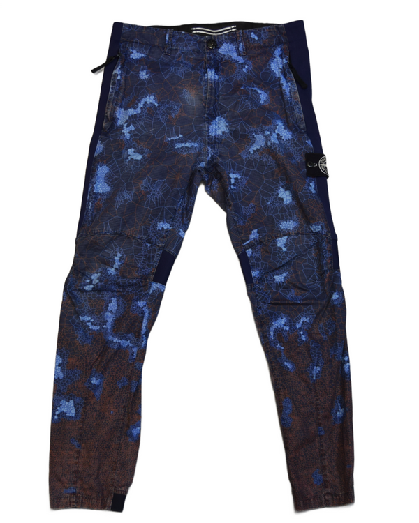 Stone Island Special Process Thermoreactive Trousers Blue front view