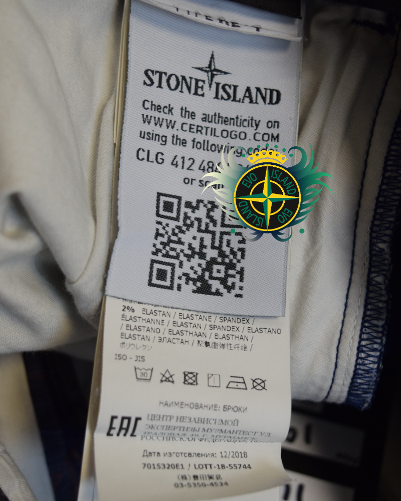 Stone Island Special Process Thermoreactive Trousers Blue detail view