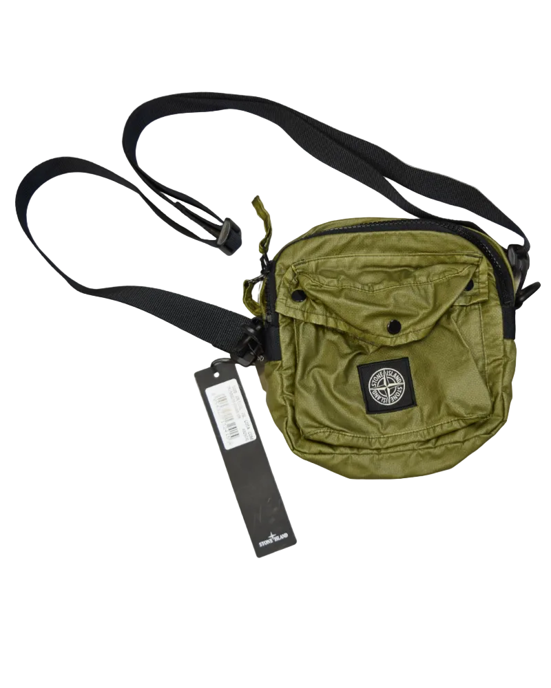 Stone Island Cross Body Bag Green front view