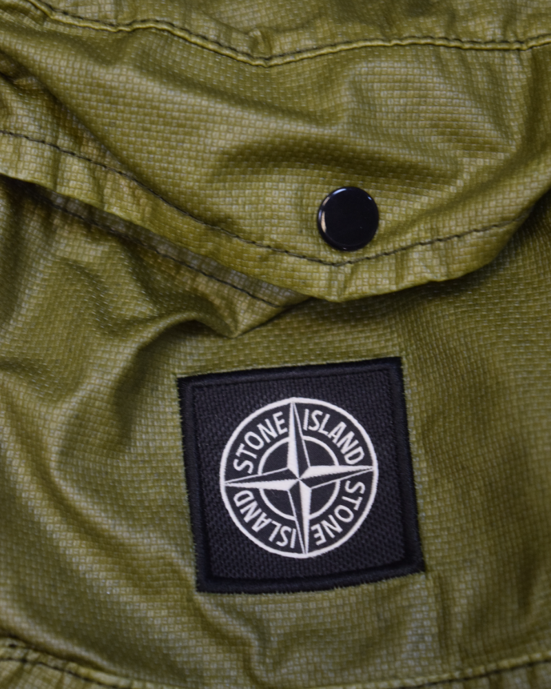 Stone Island Cross Body Bag Green back view