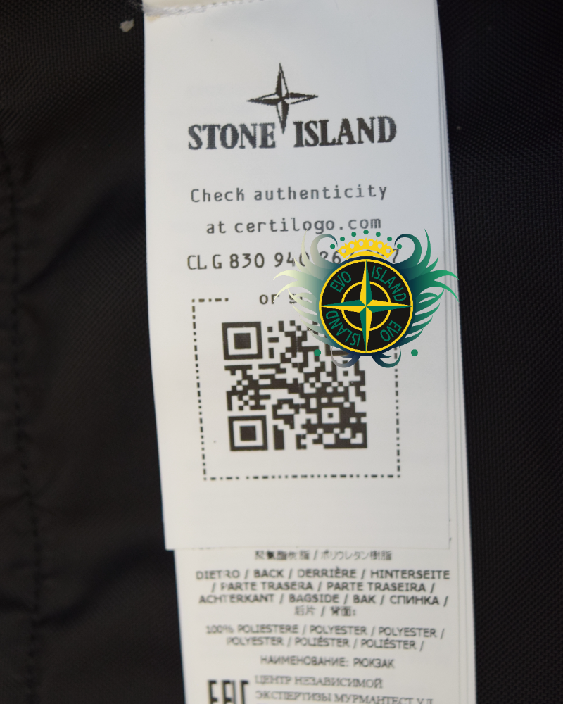 Stone Island Aggressive Gommato Tote Black detail view