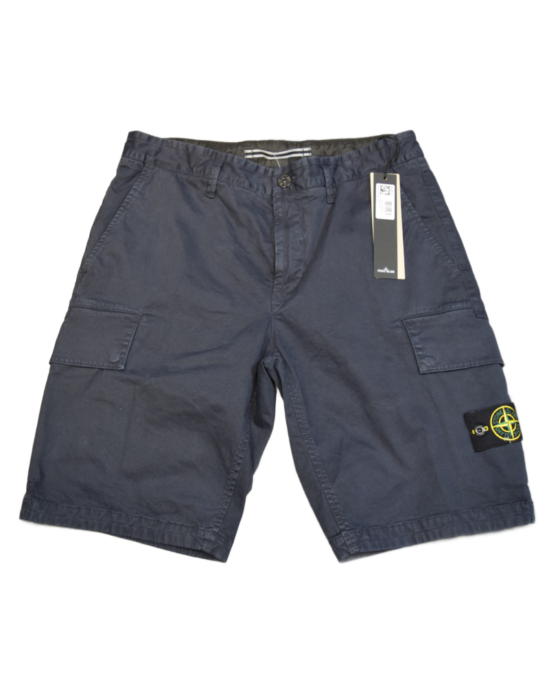 Stone Island Cargo Shorts Blue front view