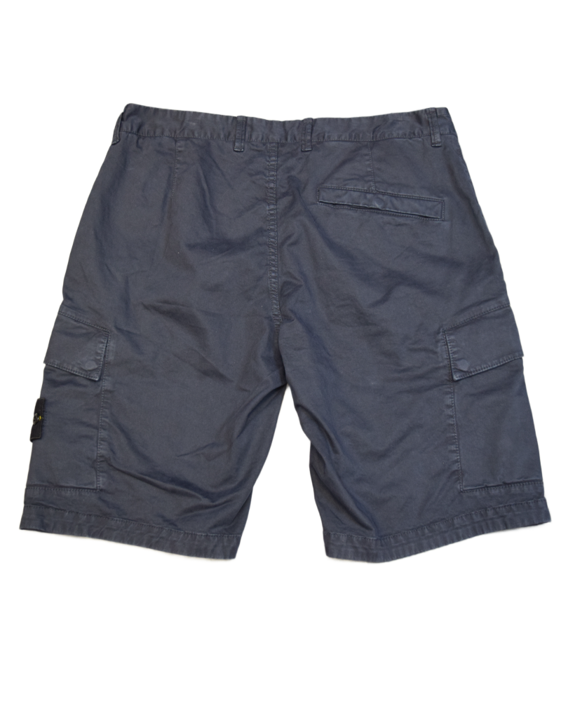 Stone Island Cargo Shorts Blue back view