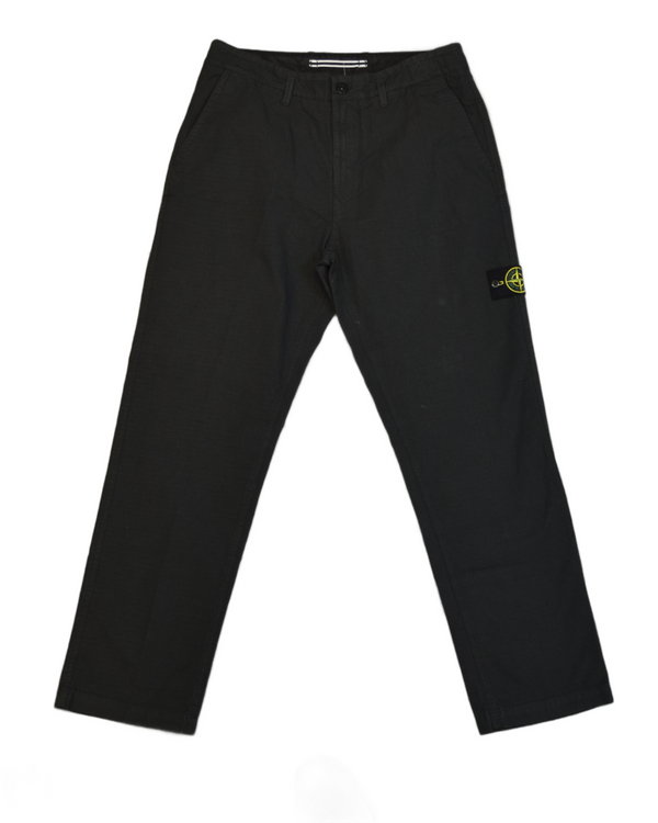 Stone Island Ripstop Cargos Black front view