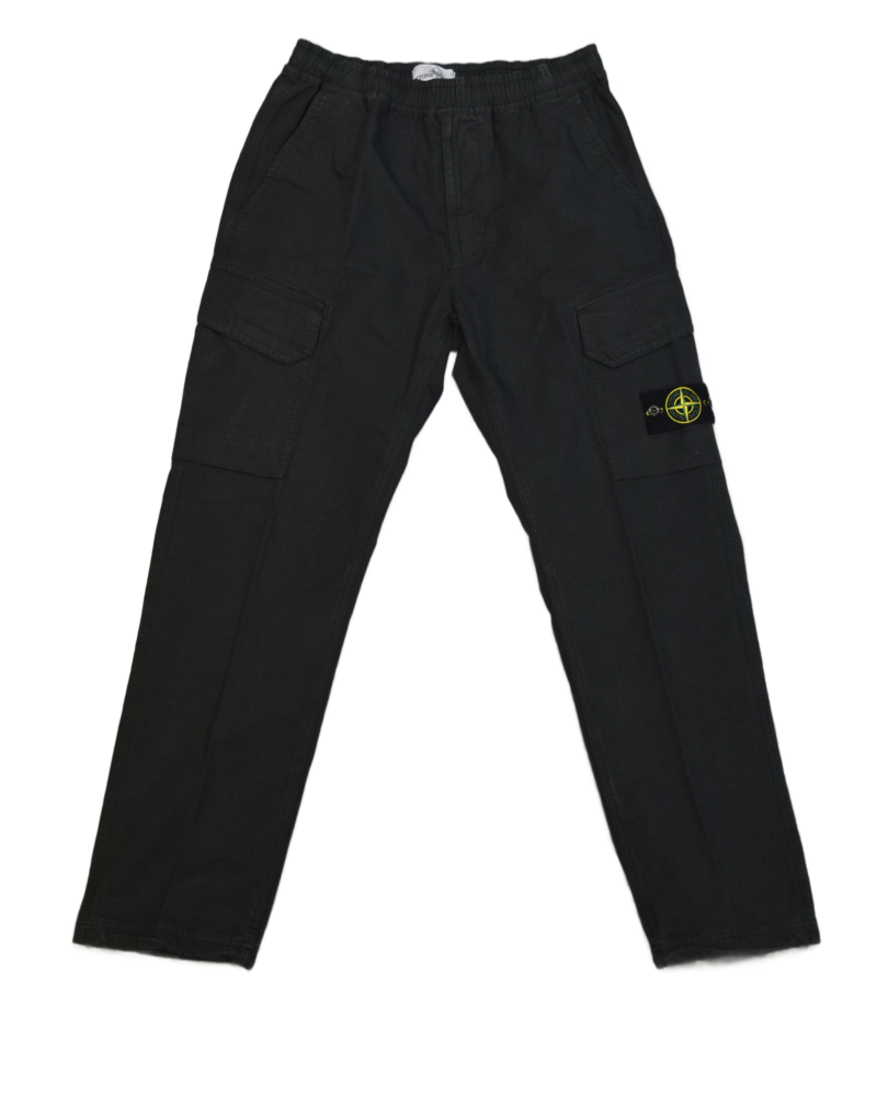 Stone Island Cargos Elasticated Waist Black front view