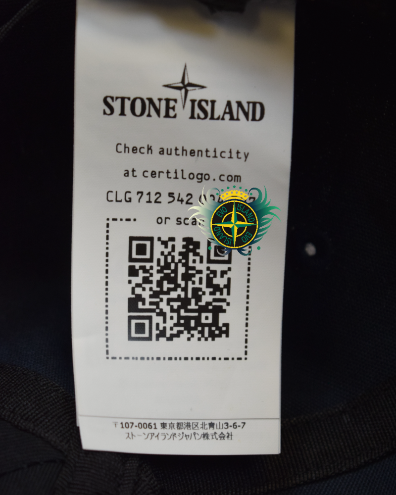 Stone Island Embroidered Cap Navy Blue detail view