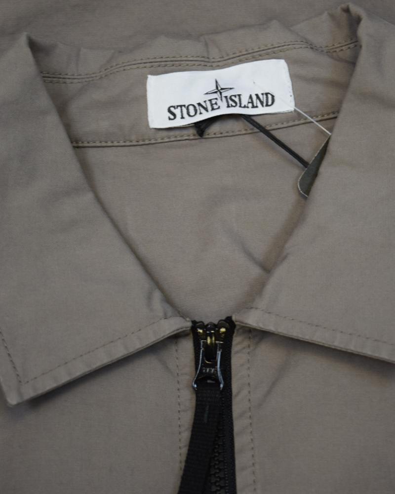 Stone Island Side Print Overshirt Grey detail view