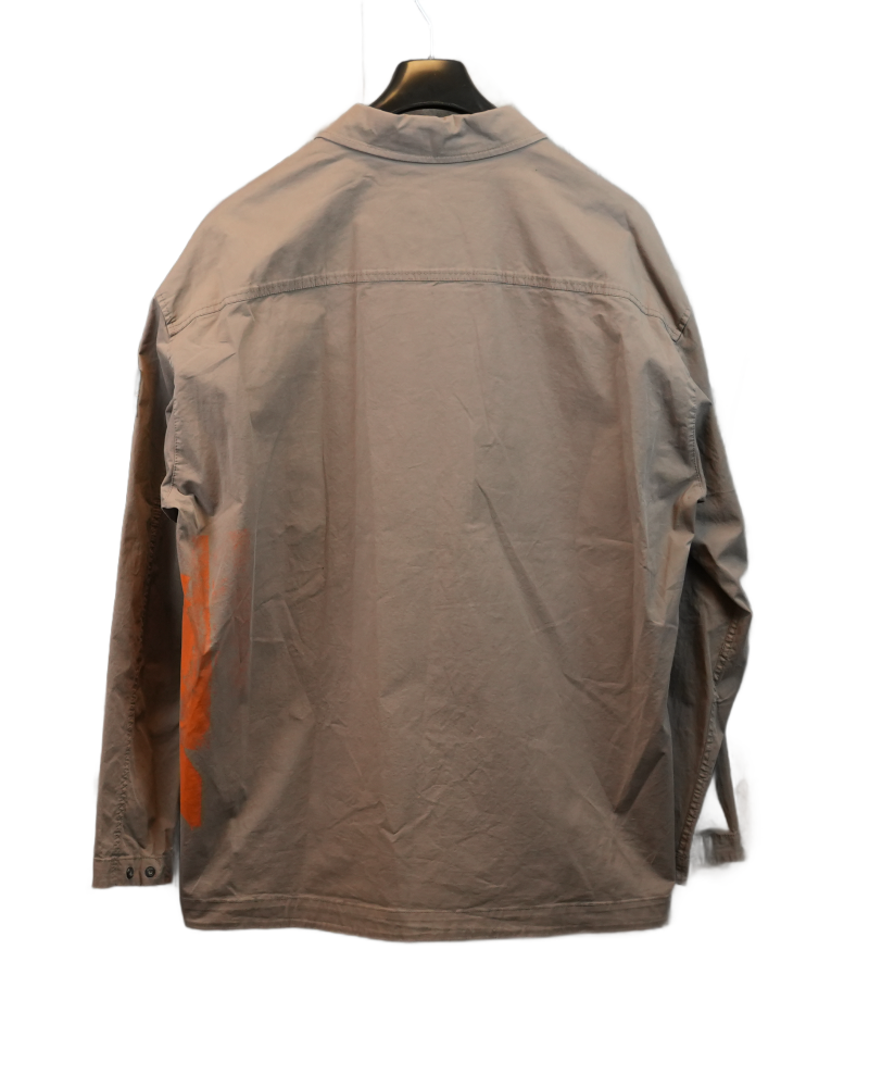 Stone Island Side Print Overshirt Grey back view
