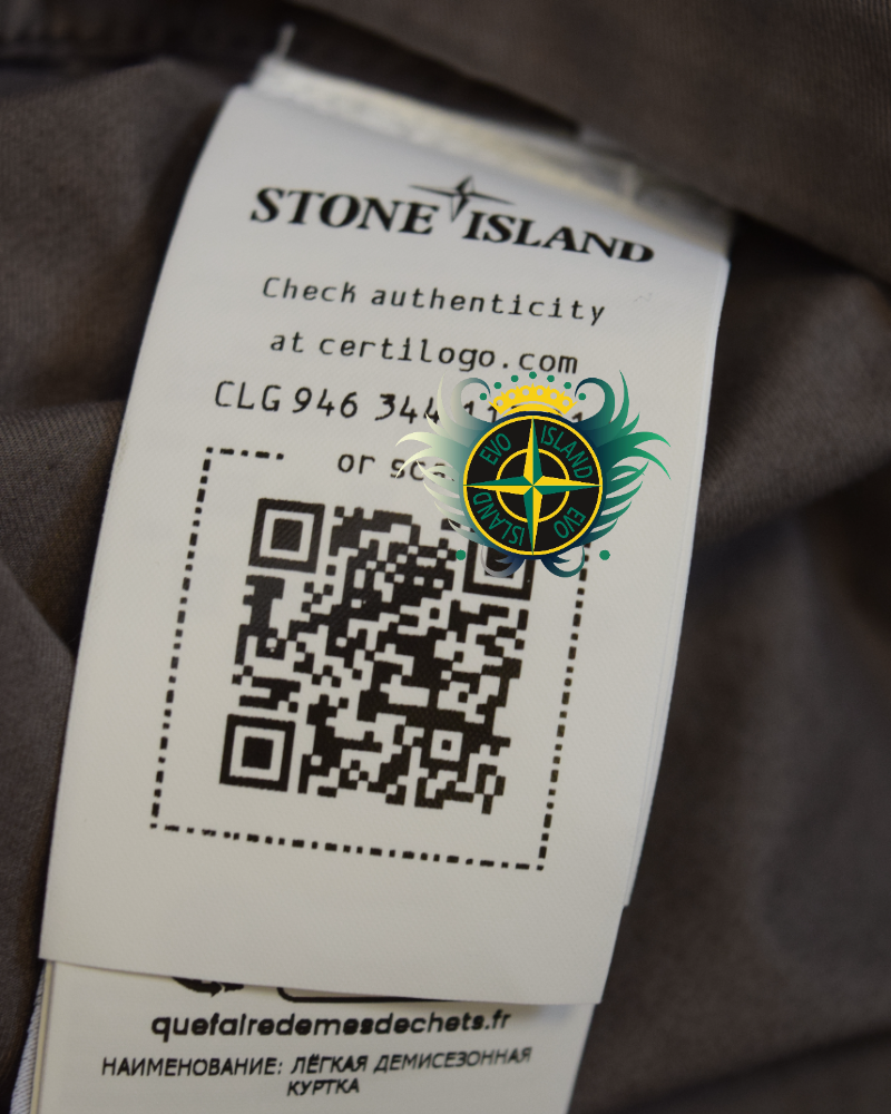 Stone Island Side Print Overshirt Grey detail view