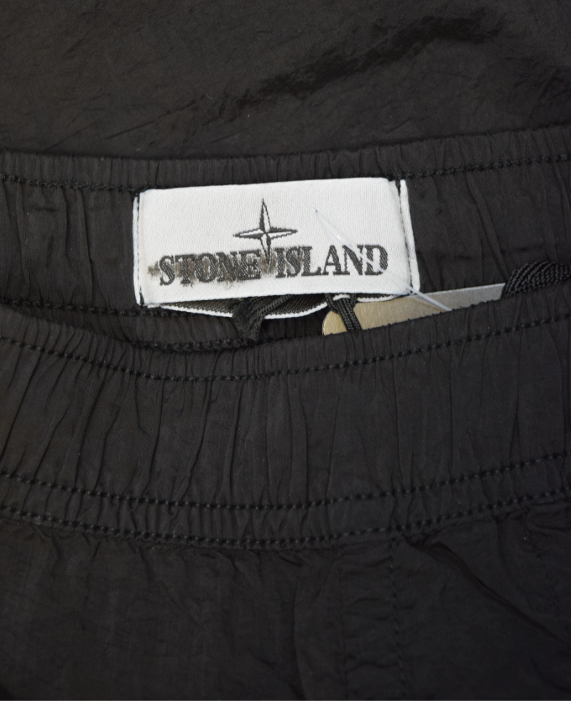 Stone Island Nylon Metal Cargo Shorts Black detail view
