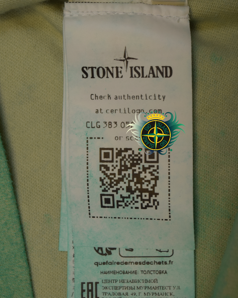 Stone Island Kids Dust Treatment Crewneck Sweatshirt Green detail view