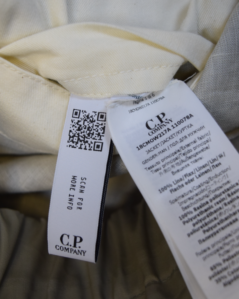 C.P. Company TOOB Two Goggle Jacket Beige detail view