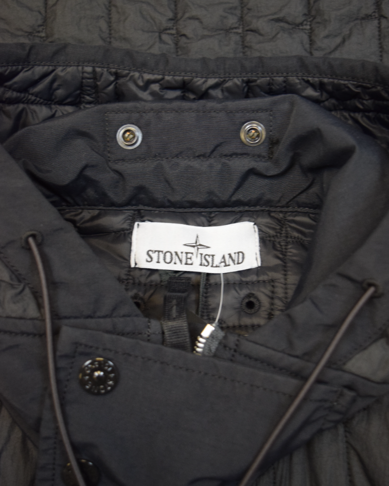 Stone Island Quilted Nylon Stella With Primaloft Jacket Black detail view