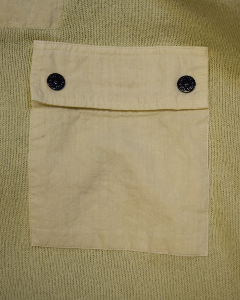 Stone Island Knit Smock Cream detail view