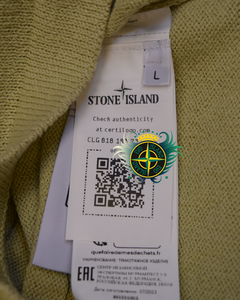 Stone Island Knit Smock Cream detail view