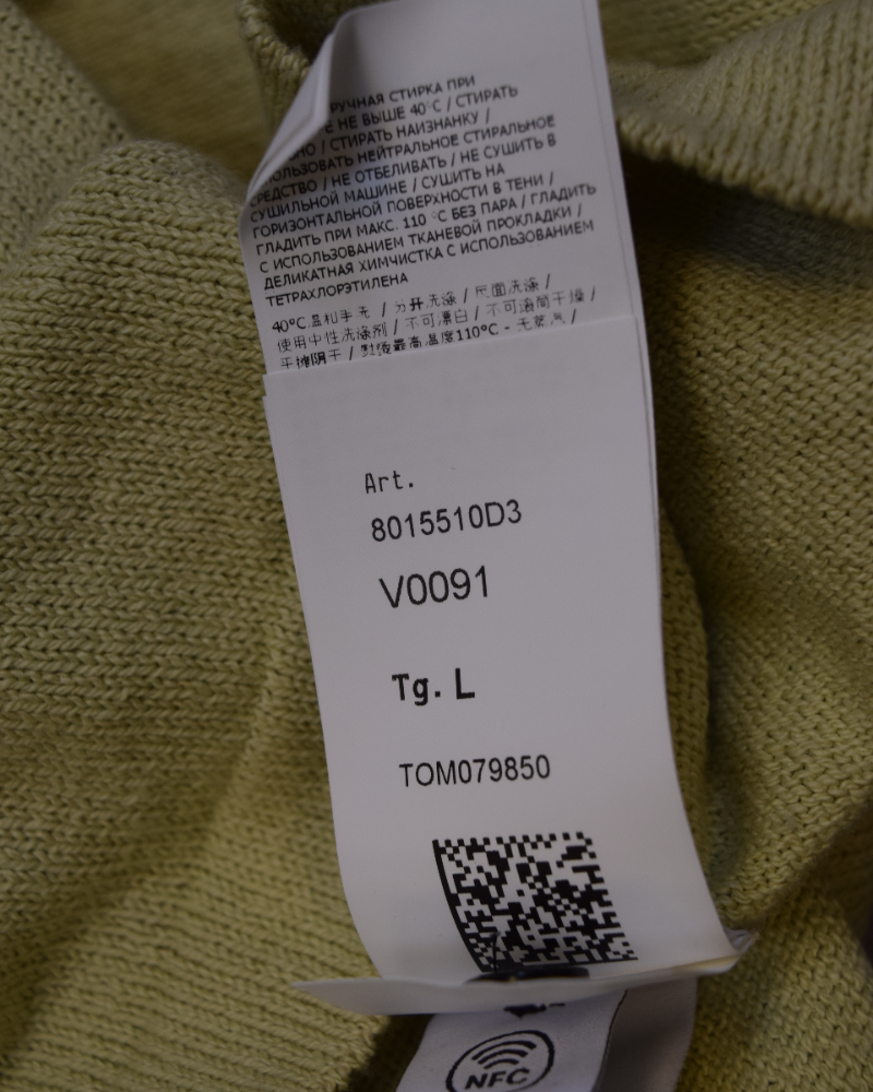 Stone Island Knit Smock Cream detail view