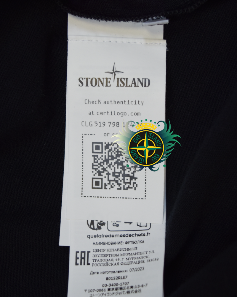 Stone Island Embroidered Crewneck Black detail view