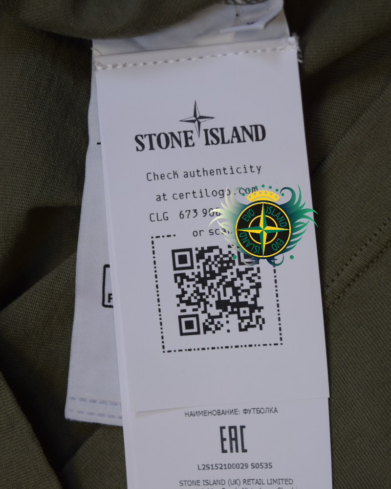 Stone Island Long Sleeve Back Print T-shirt Khaki detail view