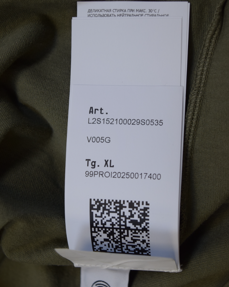 Stone Island Long Sleeve Back Print T-shirt Khaki detail view