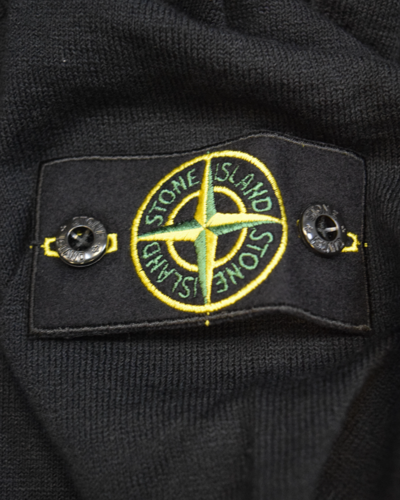 Stone Island 12 Strech Wool Crewneck Black detail view