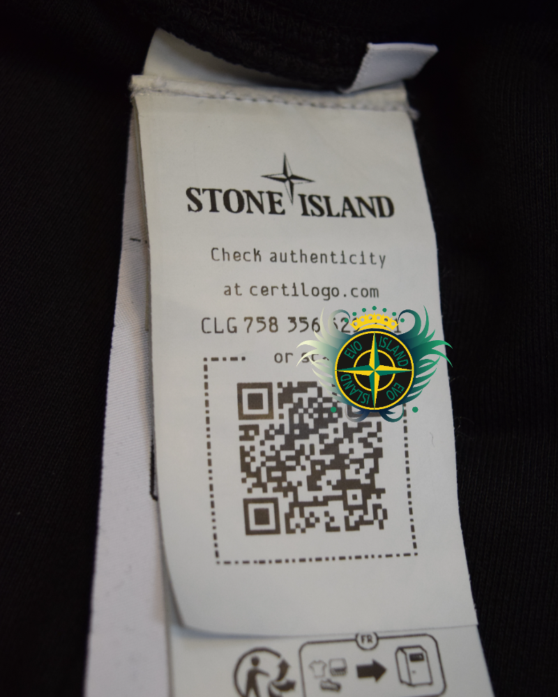 Stone Island Printed Joggers Black detail view