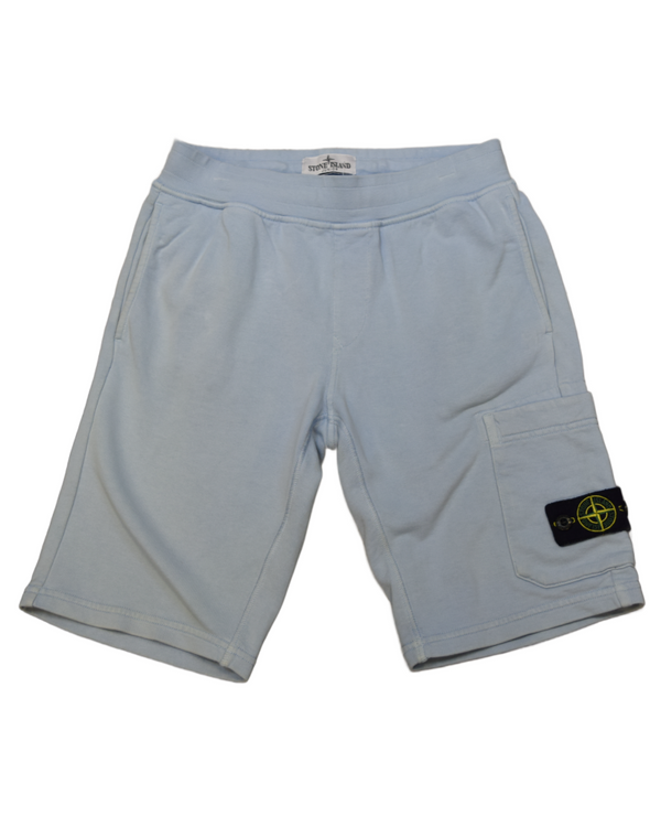 Stone Island Kids Jogger Shorts Blue front view