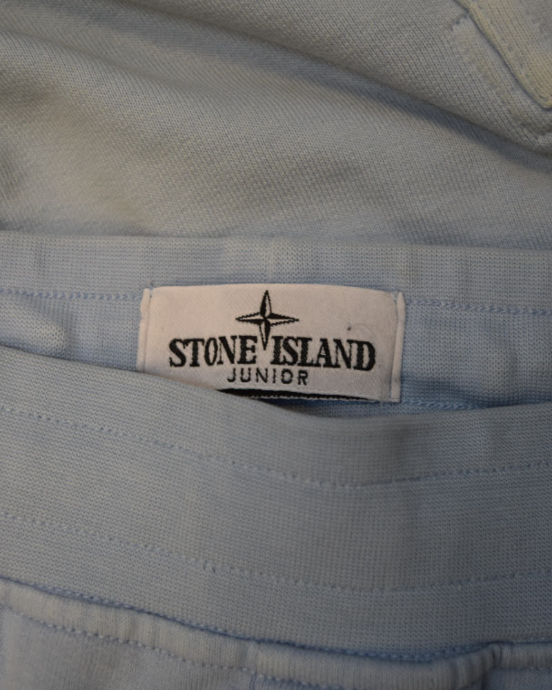Stone Island Kids Jogger Shorts Blue detail view