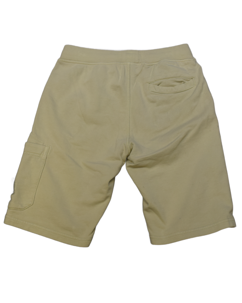Stone Island Kids Jogger Shorts Cream back view