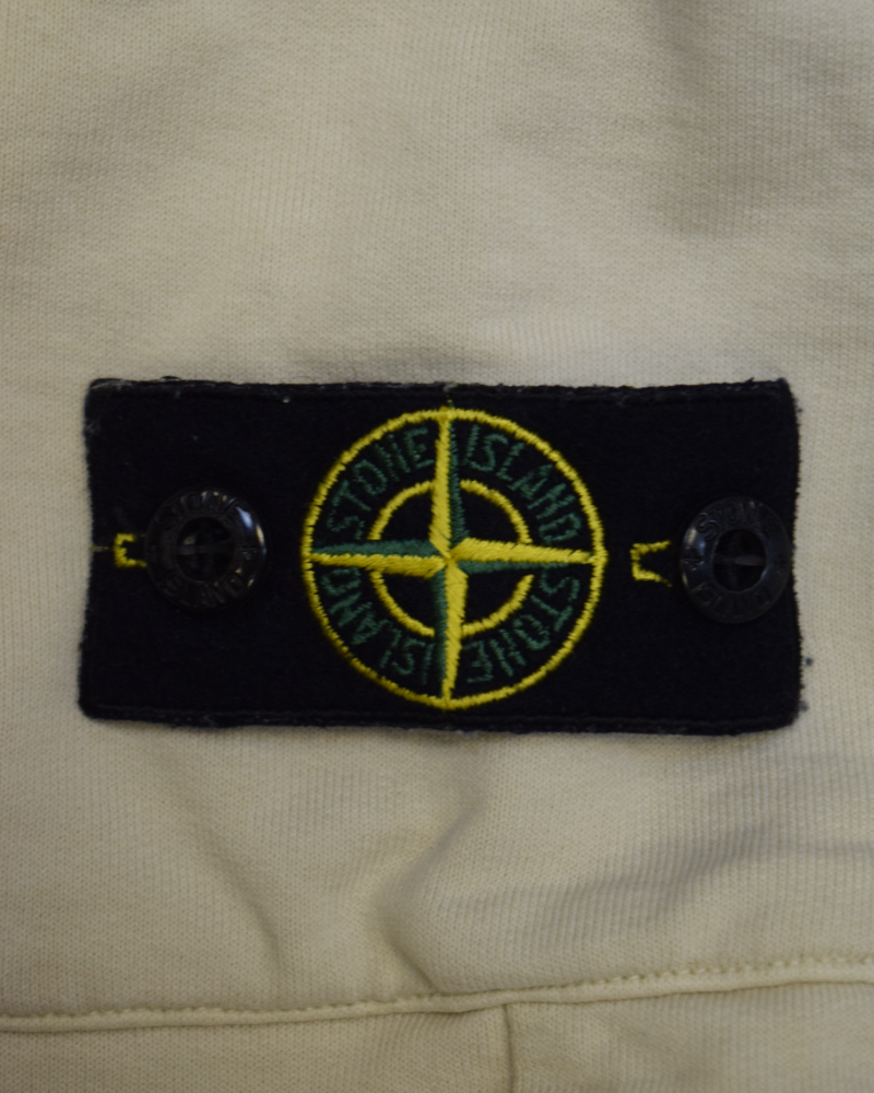 Stone Island Kids Jogger Shorts Cream detail view