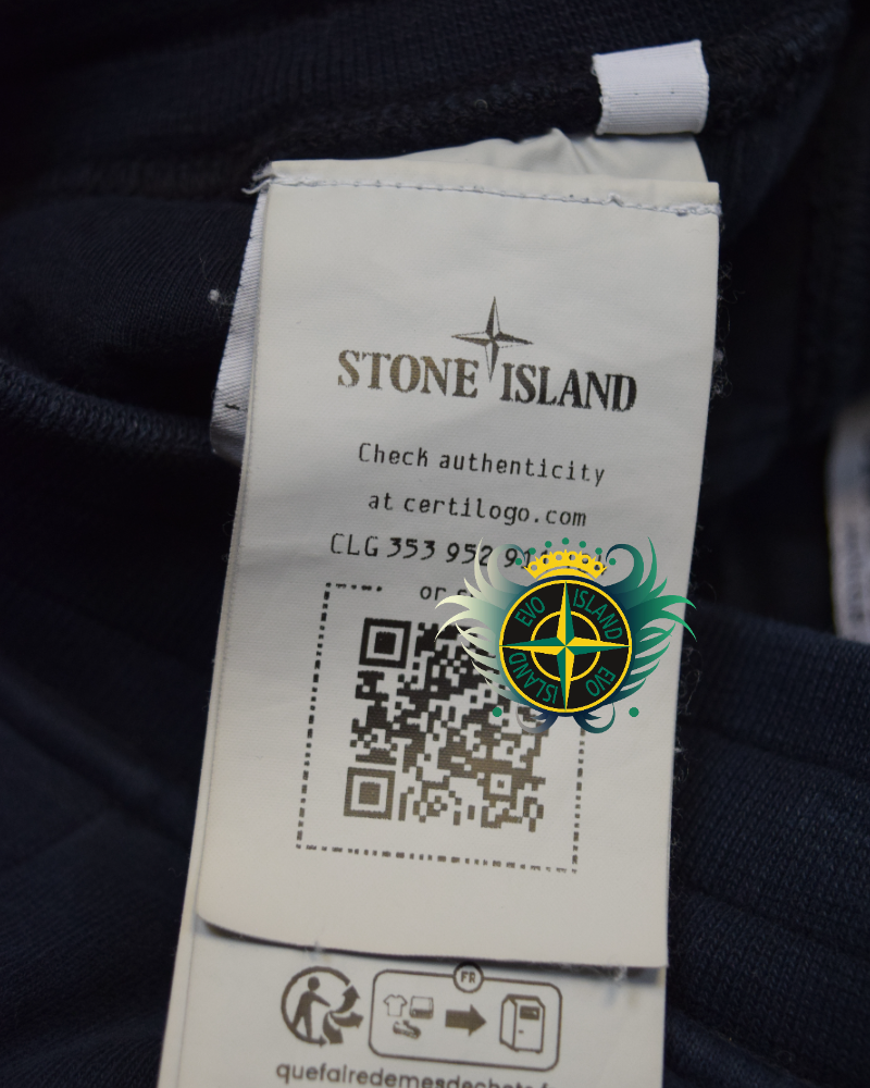 Stone Island Kids Joggers Navy Blue detail view