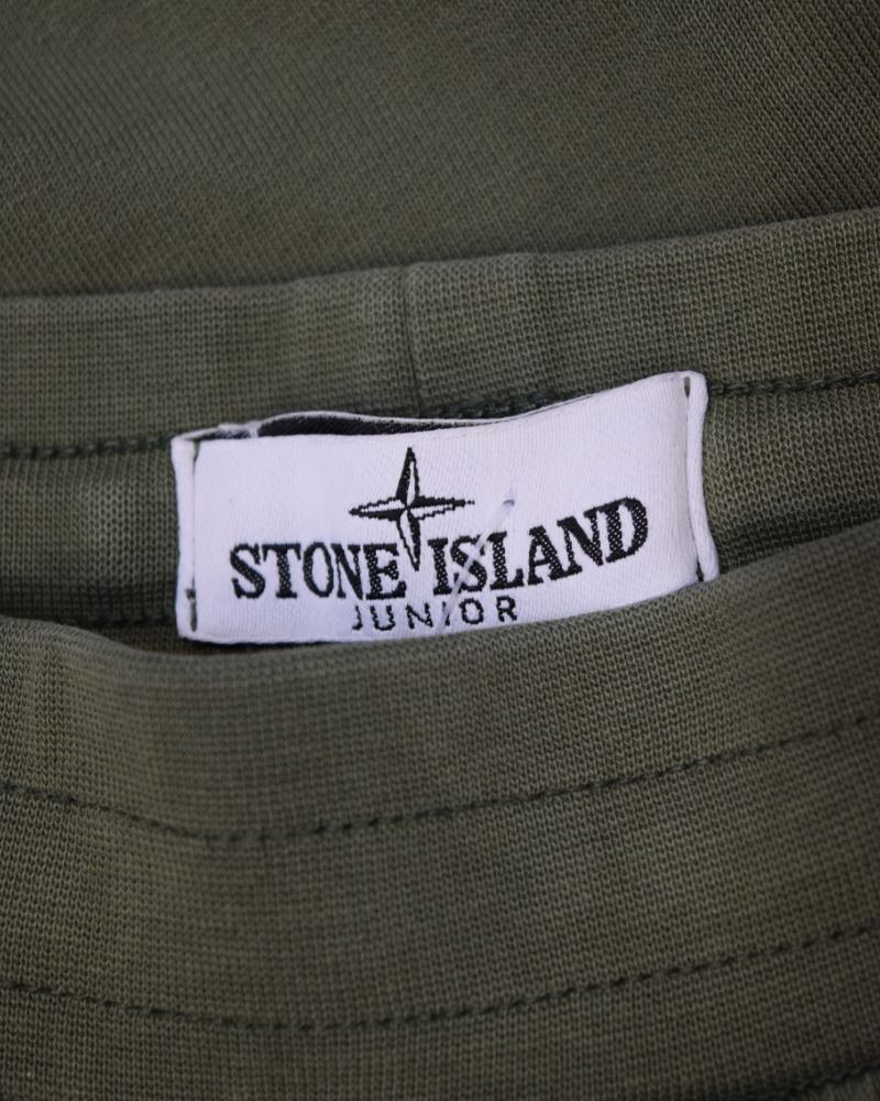 Stone Island Kids Jogger Shorts Green detail view