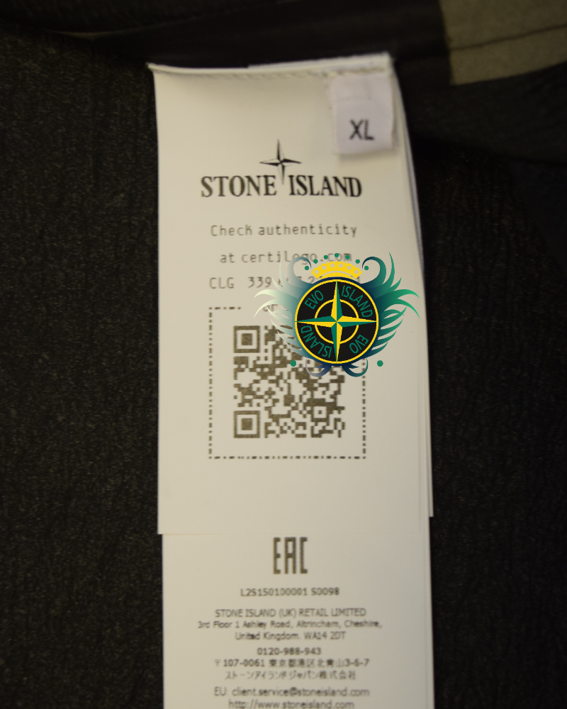 Stone Island Leather Organza Black detail view