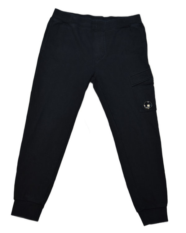 C.P. Company Lense Joggers Black front view